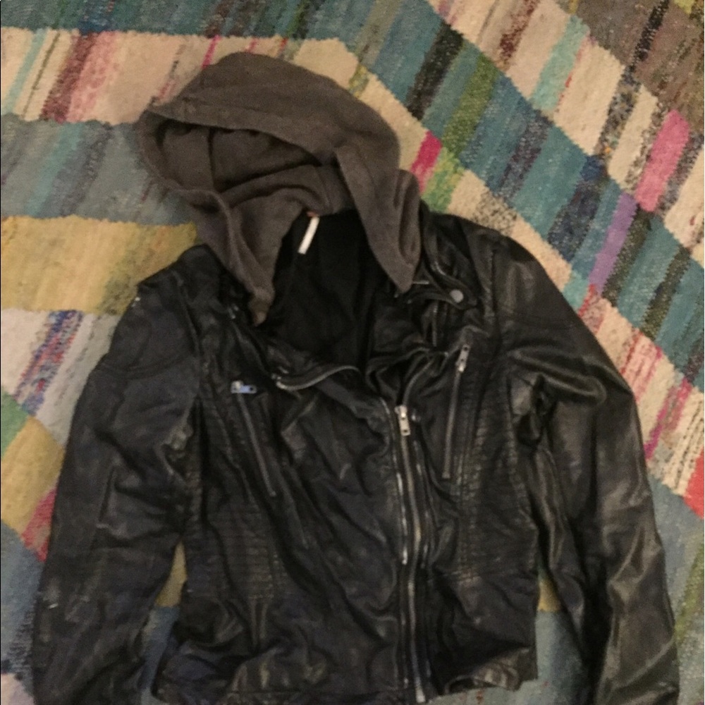 Free People Vegan Biker Jacket